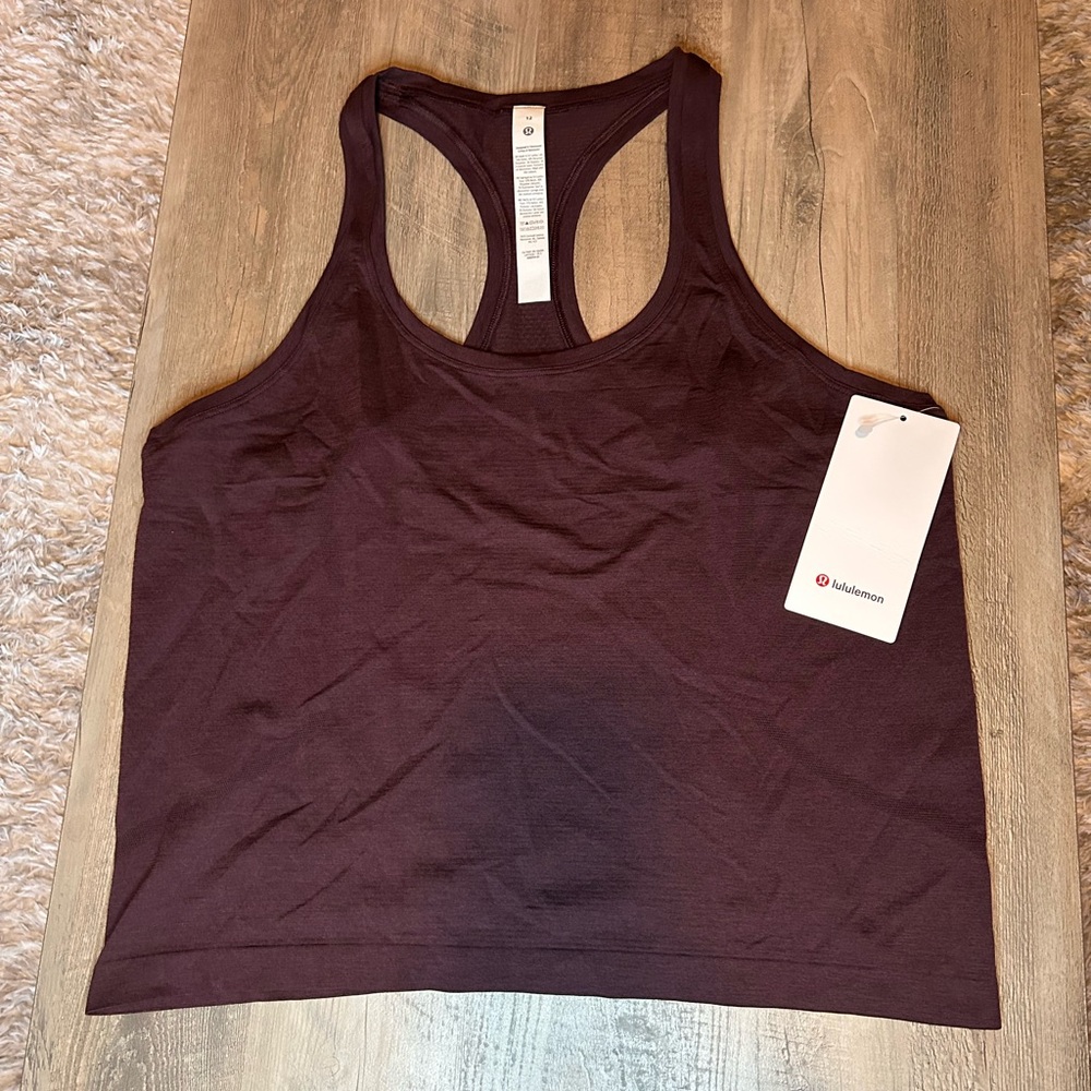 NWT Lululemon Swiftly Tech Racerback Tank *Race length * Sz 12 *goodnight plum*
